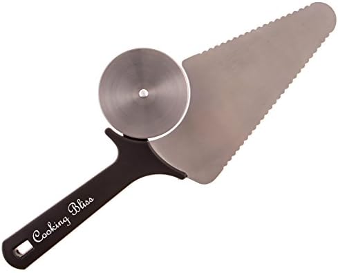 Pizza Cutter and Server - 2.5" Razor Sharp Stainless Steel Wheel - Lifetime Guarantee