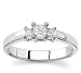 Jewelry : 18k White Gold Three-Stone Princess-Cut Diamond Ring (G/VS2, 1/3 ct. tw.)