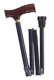 Duro-Med Adjustable Compact Folding Cane with 4 Sections-Blue Ice