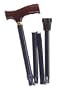 Duro-Med Adjustable Compact Folding Cane with 4 Sections-Blue Ice