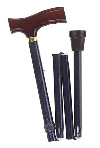 HealthPersonalCare: Duro Med Adjustable Compact Folding Cane with 4 Sections Blue Ice