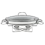 Cuisinart Stainless 13-1/2-Inch Oval Buffet Servers