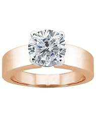 1.00 Ct Round H/I SI1/SI2 Diamond 14K Rose Gold Ring