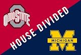 Ohio State and U of Michigan - House Divided Indoor/Outdoor Floormat