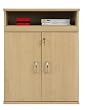 Door Cabinet with Pull Out Shelf in Orland Maple Finish By Ameriwood Furniture