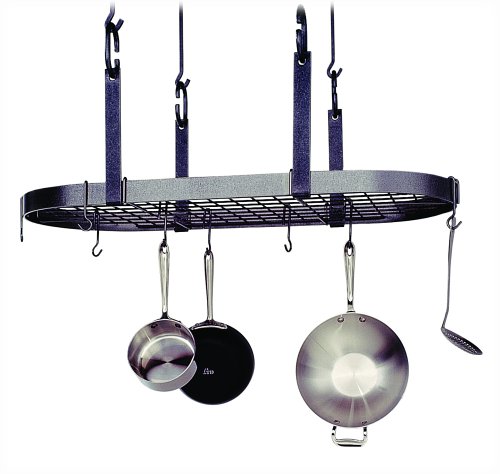 Enclume PR14wg-HS Premier 4-Point Oval Ceiling Rack with Grid, Hammered Steel On Sale
