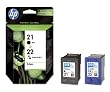 HP Original 21 and 22 Combo-Pack Ink Cartridges (1 Black, 1 Tri-colour)
