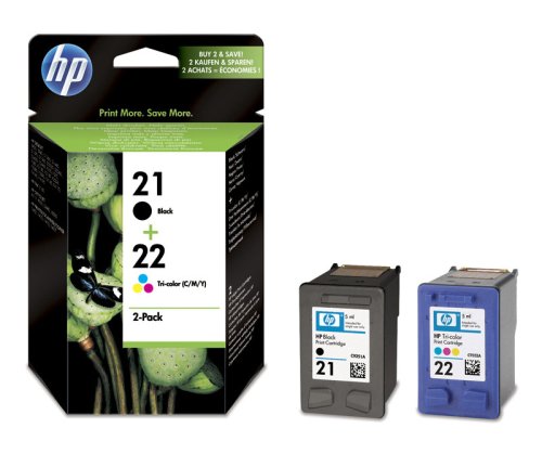 HP 21/22 Combo Pack - Print cartridge - 1 x black, colour (cyan, magenta, yellow) image