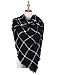Women's Plaid Square Tartan Scarf Blanket Classic Winter Scarf Shawl Wrap