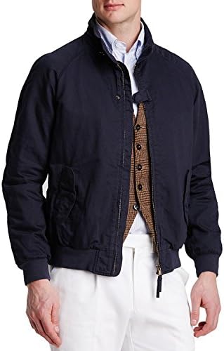 Man 1924 By Carlos Castillo Bomber Navy Blue Zip Up Field Jacket Large