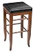 Kitchen & Housewares : Global Distinctions Genuine Leather 32-Inch Square Barstool, Black