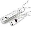 Guardian's Love Stainless Steel Whistle Pendant Necklace Set 18"/20-24"