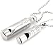 Guardian's Love Stainless Steel Whistle Pendant Necklace Set 18"/20-24"