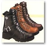 Harley Davidson WOMENS TERI 8" Women's BLACK Boots - Size 5 thru 11 MEDIUM WIDTH
