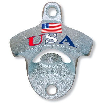 USA Flag Wall Mount Bottle Opener