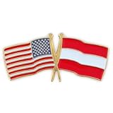 USA & Austria Flag Pin