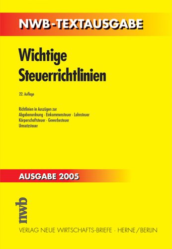 Produkt-Bild: Wichtige Steuerrichtlinien