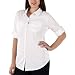Women's Plus-Size Converse® One Star® White Button-Sleeve Fashion Top