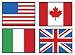 FLAGS OF THE WORLD SUPERSHAPE SUPER SPOTS/SHAPES STICKERS