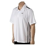 Men's Reebok Play Dry Short Sleeve Polo - White/Navy