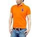 ポロ ラルフローレン メンズ POLO RALPH LAUREN メンズ CUSTUM FIT(カスタムフィット) 鹿の子 ラルフ 半袖ポロシャツ 0713 オレンジブルー Sサイズ　並行輸入品