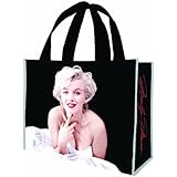 Vandor 70886 Marilyn Monroe Large Recycled Shopper Tote, Black