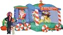 Santa Express Christmas Yard Lawn Train Inflatable Animated Carousel 12 Feet Long