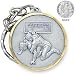 Pewter Two Tone St Christopher Wrestling Key Chain