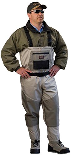 Caddis Men's Attractive 2-Tone Tauped Deluxe Breathable Stocking Foot Wader, Medium Stout(DOES NOT INCLUDE BOOTS)