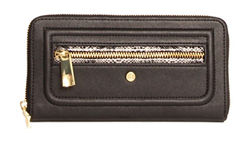Tutilo Designer Accessories: Portable Zip-Around Clutch Wristlet Wallet with RFID Protection