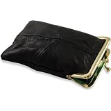 Classic Leather Cigarette Purse with Lighter Holder (Black) (For Kings And 100's)