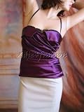 Dolce & Gabbana - $2250 NEW DOLCE & GABBANA Purple Ruched Bustier 44 / 10