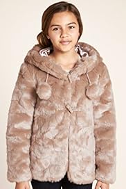 Autograph Faux Fur Hooded Coat