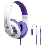 Connectland CL-AUD63092 Headphones With in Line Microphone on Ear Design, Purple & White
