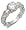 Round and Princess Cut CZ Engagement Ring