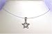 Necklace - N258 - Crystal Star on White Cord ~ Clear
