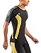 SKINS Men's DNAmic Men's Compression Short sleeve Top, black/Citron, Large