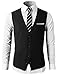 H2H Mens Formal Slim Fit Premium Business Dress Suit 4 Button Vests With Pocket
