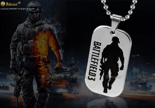 sunkee Battlefield 3 Dog Tag Pendant Necklace