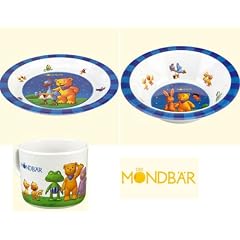 Der Mondb�r Melamin Teller, Schale, Tasse im 3er Set