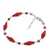 SCBR169 .925 Sterling Silver 0.25 " Wide Red title=
