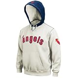 MLB California Angels Cooperstownerstown Adult Long Sleeve Hooded Fleece Pull Over