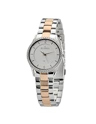 Skagen Womens 347SSRX Two Tone Swarovski Elements Watch