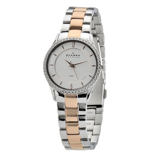 Skagen Women's 347SSRX Two Tone Swarovski Elements Watch