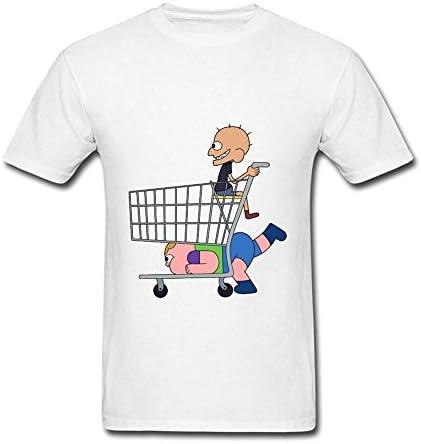 OPAND Funny Clarence Cartoon Network Mens' Design Crewneck T Shirt White XL