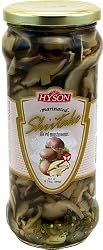 "SHIITAKE SLICED" (Mushroom) "Hyson", Marinated Sliced Shiitake Mushrooms in Reusable Glass Jar, 580g. PRofC