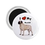 I Love My Mastiff Refrigerator Magnet
