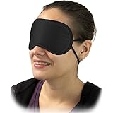OptiSex Satin Love Double Strap Blindfold Eye Mask, Mystic Black