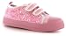 Princess Stardust "Jeneva" Girls Canvas Shoes With Flowers - Pink
