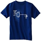 MLB Boys' Kansas City Royals Change Up Short Sleeve Basic Tee (Deep Royal, Small)